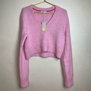 Boden Pink V-Neck Sweater